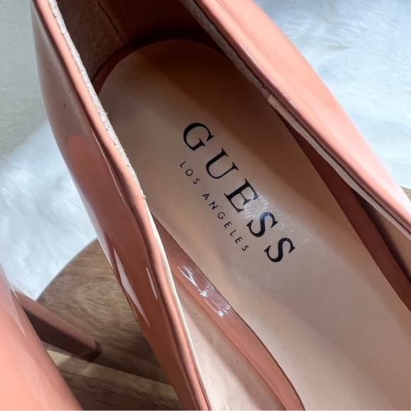 GUESS Rosalie Blush Pink Patent Leather Heels Size 8.5 - Picture 10 of 11